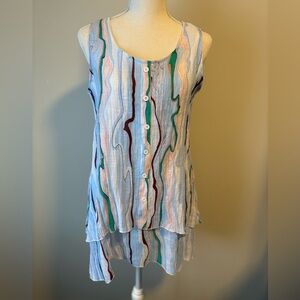 Papa Vancouver Sleeveless Layered Tunic Tank Top – Size Large